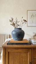 Load image into Gallery viewer, Ceramic Vase, Vintage Style, Black - Athena: Large