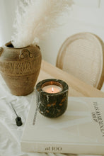 Load image into Gallery viewer, Portoro Marble Refillable Stone Candle
