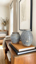 Load image into Gallery viewer, Ceramic Vase, Vintage Style, Smoky Blue Crackle - Ardea: Medium