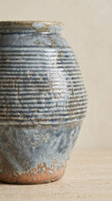 Load image into Gallery viewer, Ceramic Vase, Vintage Style, Smoky Blue Crackle - Ardea: Medium