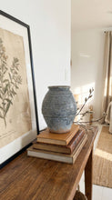 Load image into Gallery viewer, Ceramic Vase, Vintage Style, Smoky Blue Crackle - Ardea: Large