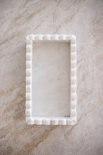 Load image into Gallery viewer, Marble - White Marble Scalloped Bridge Tray