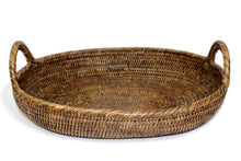 Load image into Gallery viewer, Oval Tray with Loop Handles - AB 16x13x2.5(5)'H