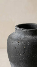 Load image into Gallery viewer, Terracotta Vase, Tall Rounded Charcoal Form - Anera: Medium