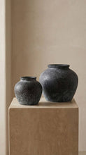 Load image into Gallery viewer, Ceramic Vase, Vintage Style, Black - Athena: Large