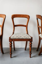 Load image into Gallery viewer, Furniture - Vintage Side Chair (Set of 4) Upholstered Indian Block Print Blue/White