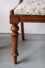 Load image into Gallery viewer, Furniture - Vintage Side Chair (Set of 4) Upholstered Indian Block Print Blue/White