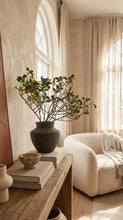 Load image into Gallery viewer, Terracotta Vase, Flared Neck Charcoal Finish - Senna