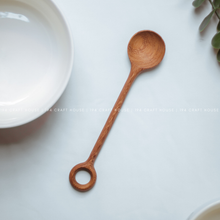 Load image into Gallery viewer, Handcarved Wooden Stirring Spoon - Kitchen Serving Utensils