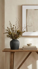 Load image into Gallery viewer, Terracotta Vase, Ribbed Charcoal Finish - Mirella