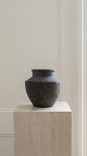 Load image into Gallery viewer, Terracotta Vase, Flared Neck Charcoal Finish - Senna