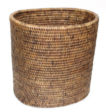 Load image into Gallery viewer, Oval Waste Basket - AB 11x8x11'H: Antique Brown