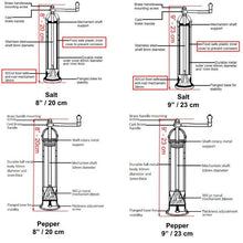 Load image into Gallery viewer, Tableware - Brass Mill -  9" Pepper Grinder