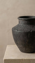 Load image into Gallery viewer, Terracotta Vase, Flared Neck Charcoal Finish - Senna