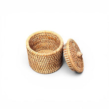Load image into Gallery viewer, Small Bath Container w/ Knot finger grip -4.25x4'H: Brown
