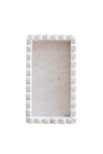 Load image into Gallery viewer, Marble - White Marble Scalloped Bridge Tray
