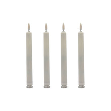 Load image into Gallery viewer, Battery Operated Taper Candles, Bullet Flame(White)-Set of 4
