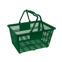 Load image into Gallery viewer, Durable Plastic Shopping Baskets for Retail &amp; Grocery Use: Green
