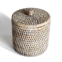 Load image into Gallery viewer, Small Bath Container w/ Knot finger grip -4.25x4'H: Brown
