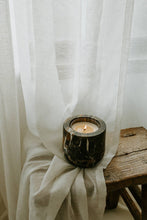 Load image into Gallery viewer, Portoro Marble Refillable Stone Candle
