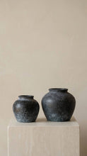 Load image into Gallery viewer, Ceramic Vase, Vintage Style, Black - Athena: Large
