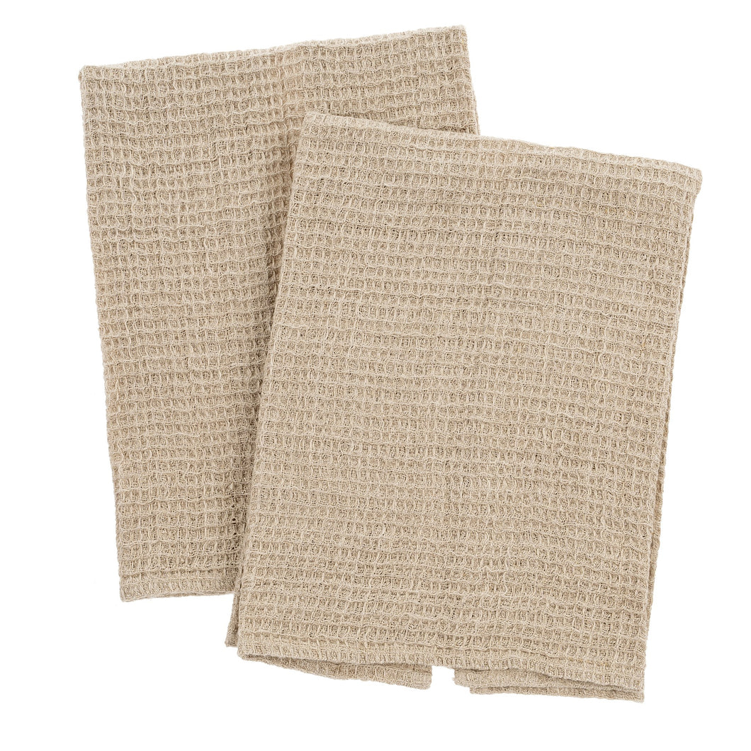Tea Towel - Linen Waffle Tea Towels S/2, Natural
