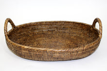 Load image into Gallery viewer, Oval Tray with Loop Handles - AB 16x13x2.5(5)'H
