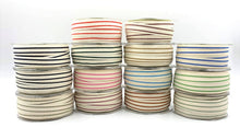 Load image into Gallery viewer, 5/8&quot; Woven Cotton Woodrose Double Stripes Ribbon
