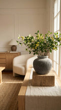 Load image into Gallery viewer, Terracotta Vase, Rounded Charcoal Form - Elna
