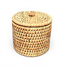 Load image into Gallery viewer, Small Bath Container w/ Knot finger grip -4.25x4'H: Brown

