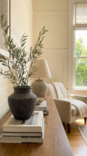 Load image into Gallery viewer, Terracotta Vase, Flared Neck Charcoal Finish - Senna
