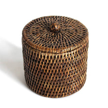 Load image into Gallery viewer, Small Bath Container w/ Knot finger grip -4.25x4'H: Brown
