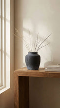 Load image into Gallery viewer, Terracotta Vase, Tall Rounded Charcoal Form - Anera: Medium

