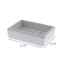 Load image into Gallery viewer, Dish - Raised Peg, Rectangle Soap - Matte White
