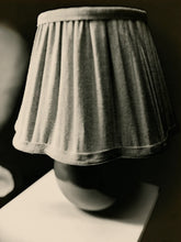 Load image into Gallery viewer, Lamp - Cordane Pleated Linen Olive Table Lamp
