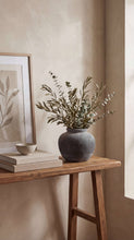 Load image into Gallery viewer, Terracotta Vase, Rounded Charcoal Form - Elna
