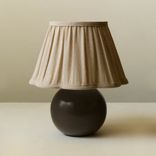 Load image into Gallery viewer, Lamp - Cordane Pleated Linen Olive Table Lamp
