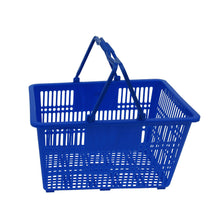 Load image into Gallery viewer, Durable Plastic Shopping Baskets for Retail &amp; Grocery Use: Green
