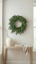 Load image into Gallery viewer, Real Touch Faux Christmas Wreath, Cypress, 24 Inch
