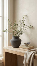 Load image into Gallery viewer, Terracotta Vase, Flared Neck Charcoal Finish - Senna

